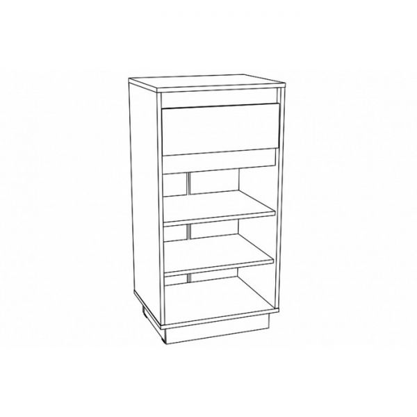 Тумба для обуви Virginia НМ 11.5, 504х400х1004, Белый Скандинавский/Дуб Бунратти