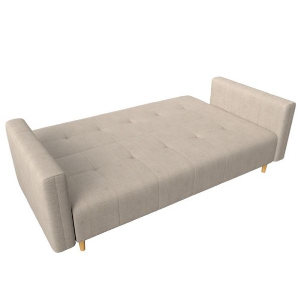 Прямой диван-книжка «Вест», механизм книжка, рогожка, цвет бежевый