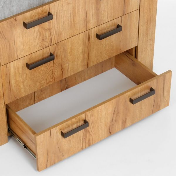 Комод Франк 1030х460х826 крафт/метрополитан грей