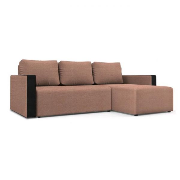 Угловой диван «Алиса 3», еврокнижка, бельевой ящик, велюр, цвет shaggy azure/marvel black