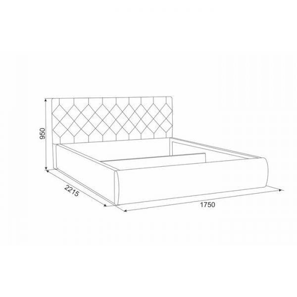 Каркас кровати Ника, 1600х2000, Белый экокожа