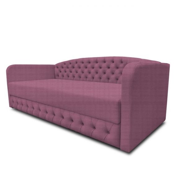 Диван-кровать с каретной стяжкой «Гарвард 2», велюр, цвет shaggy wine