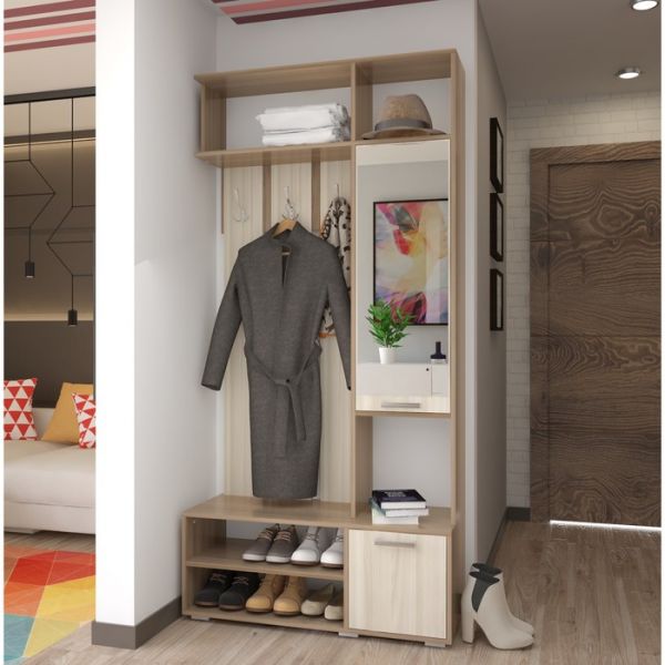 Прихожая Ивушка 23, 1000х362х2052 Шимо Темный/Светлый