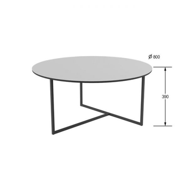 Стол журнальный «Маджоре Glass», 800 ? 800 ? 390 мм, цвет белая Lacobel