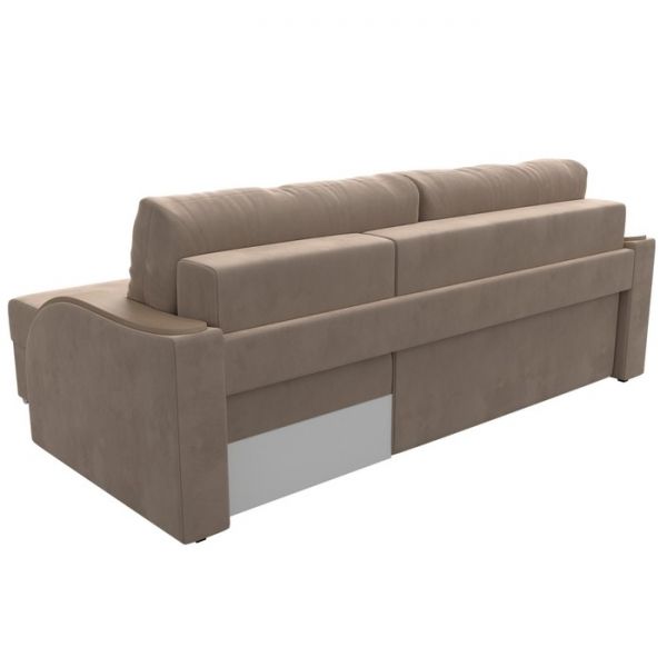 Угловой диван «Дарси», механизм еврокнижка, велюр, цвет бежевый