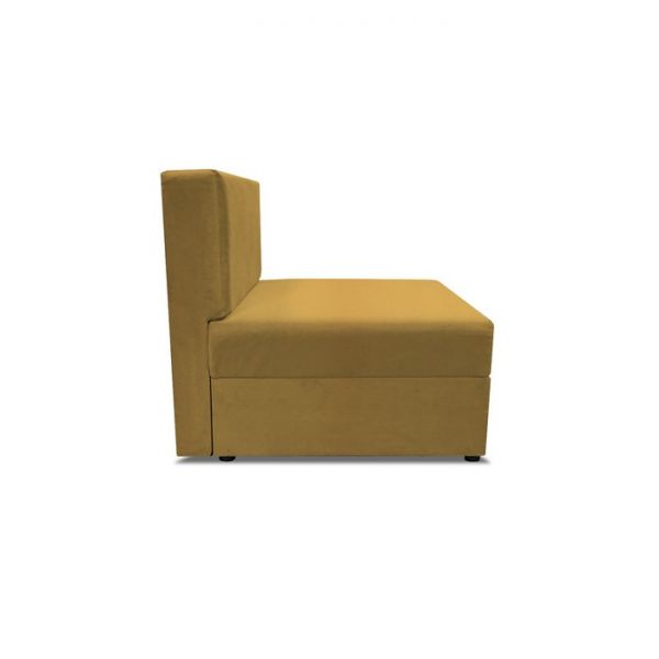 Диван модульный прямой «Бергамо», три секции, велюр, цвет dream yellow