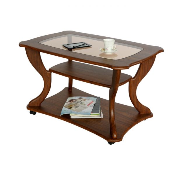 Стол журнальный «Маэстро», со стеклом сжс-02, 900 ? 600 ? 560 мм, цвет дуб белёный