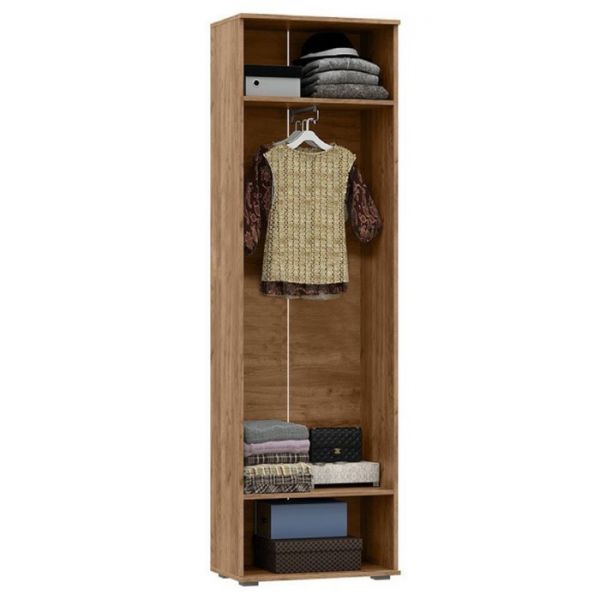 Шкаф 2х ств с зеркалом Соренто, 600х354х2006, Дуб крафт/Бетон темный