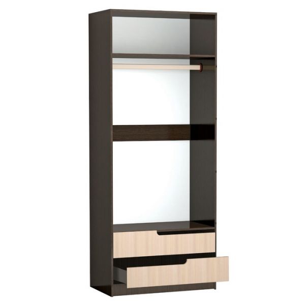 Шкаф 2х створчатый Гавана 836x510x2200 венге/дуб молочный