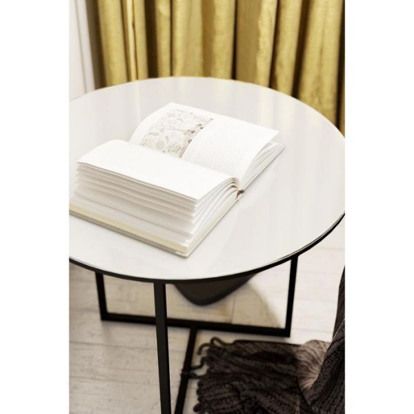 Стол журнальный «Альбано Glass», 550 ? 550 ? 500 мм, цвет белая Lacobel