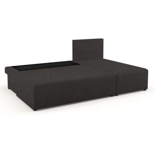 Угловой диван «Алиса», еврокнижка, бельевой ящик, ткань рогожка, цвет bahama hazel