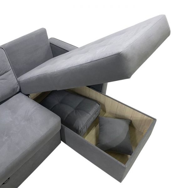 Угловой диван «Фаворит», механизм дельфин, цвет бинго бежевый