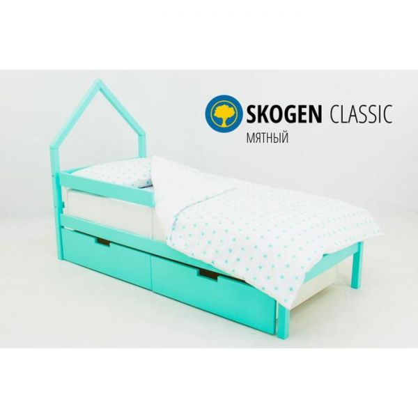 Детская кровать-домик мини "Svogen мятный"