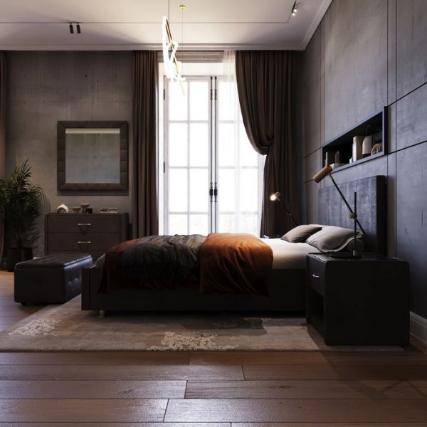 Кровать «Атриум New» без ПМ, 1400 ? 2000 мм, ортопедическое основание, цвет шоколад