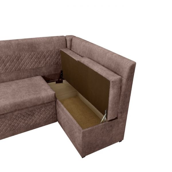 Кухонный уголок «Фантазия», левый угол, цвет эмилия дарк браун