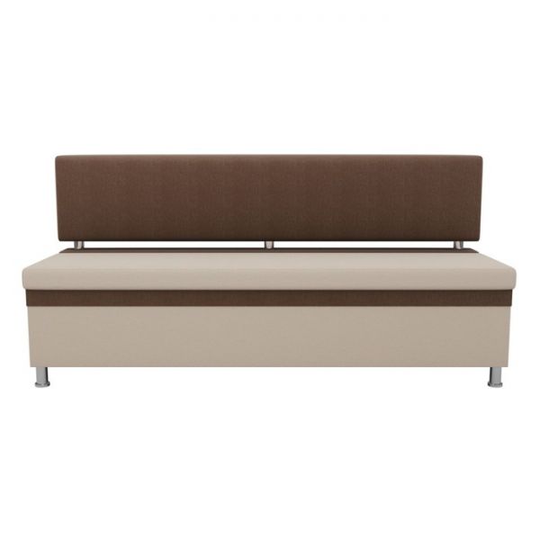 Кухонный прямой диван «Стайл», рогожка, цвет бежевый / коричневый