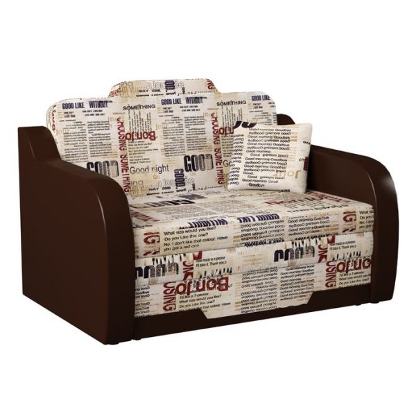 Диван детский «Джонни-2 № 12», обивка «газета милк»/«остин умбер»