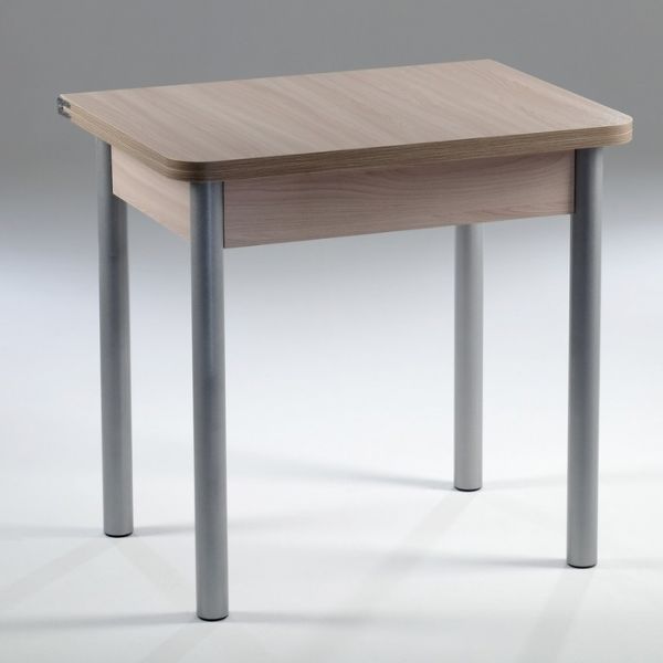 Стол ломберный 790(1180)х590х750,, металик серый/Ясень шимо темный