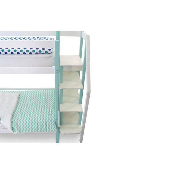 Детская двухъярусная кровать Бельмарко Svogen мятно-белый