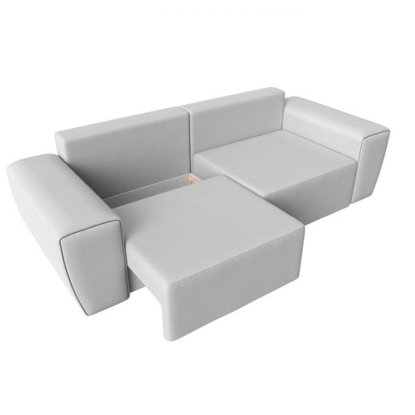 Прямой диван «Беккер», механизм еврокнижка, экокожа, цвет бежевый