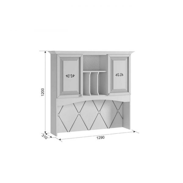 Детский гарнитур Алиса №1 (Комплект 6 предметов) белый/крем