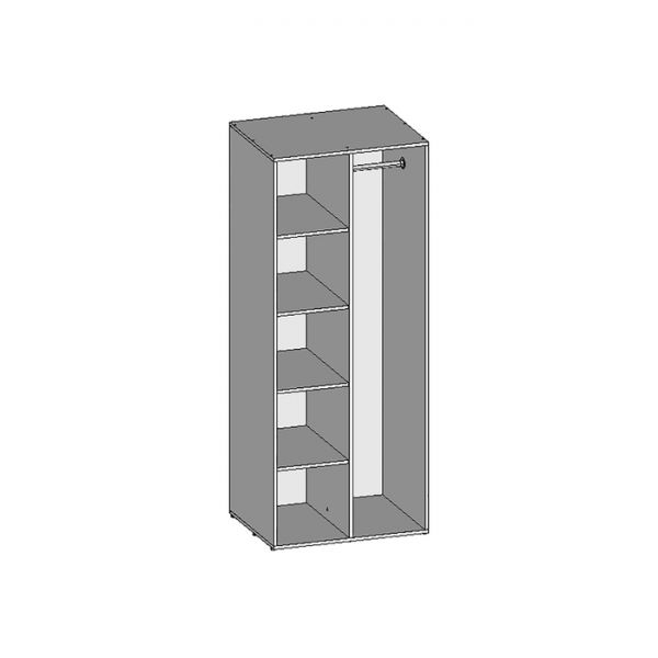 Шкаф универсальный НШ-20, 760 ? 600 ? 1890 мм, белый шагр