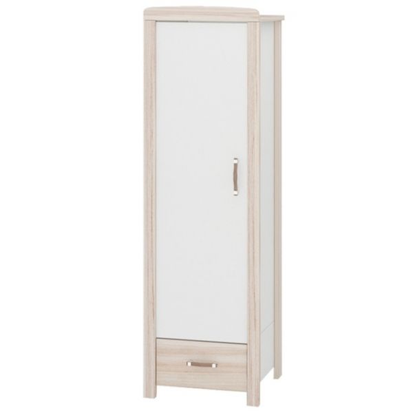 Шкаф одностворчатый, 600 ? 450 ? 1910 мм, цвет карамель / белый