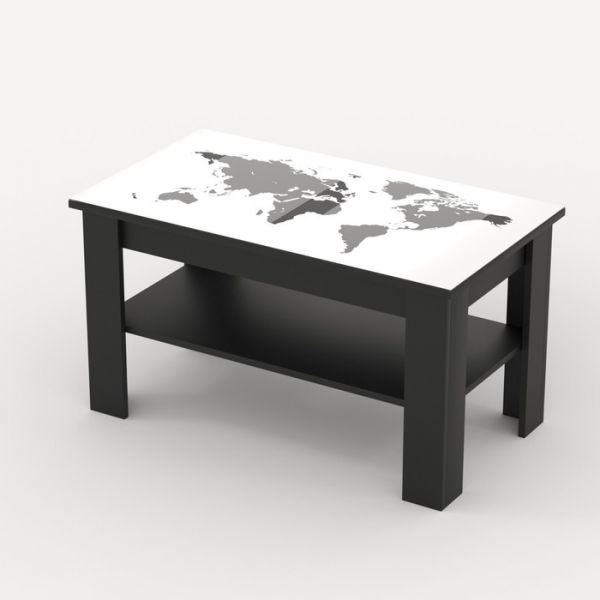 Стол журнальный «Бостон мини», 900 ? 500 ? 500, стекло, фотопечать, цвет гавань