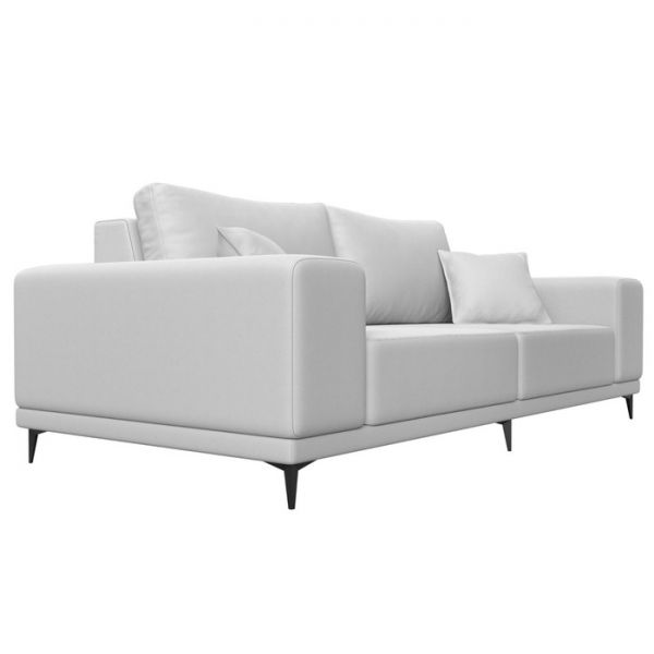 Прямой диван «Льюес», без механизма, экокожа, цвет бежевый