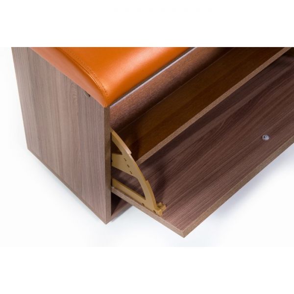 Обувница МС 1(120), 620х300х460, Шимо темный/Оранжевый