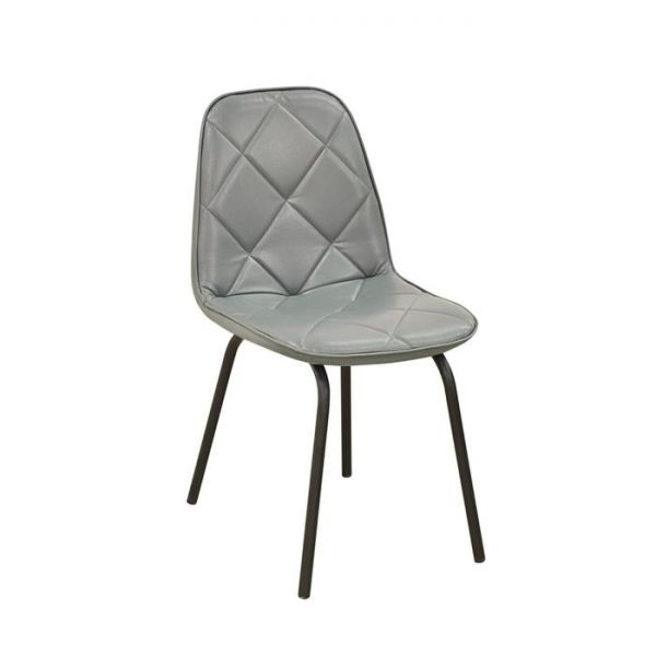 Стул «Сиена», каркас металл чёрный, кожзам бежевый