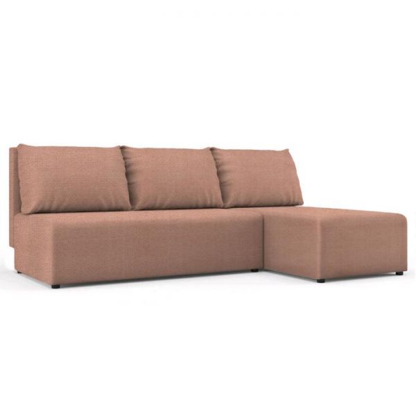 Угловой диван «Алиса», бельевой ящик, еврокнижка, ткань велюр, цвет shaggy azure