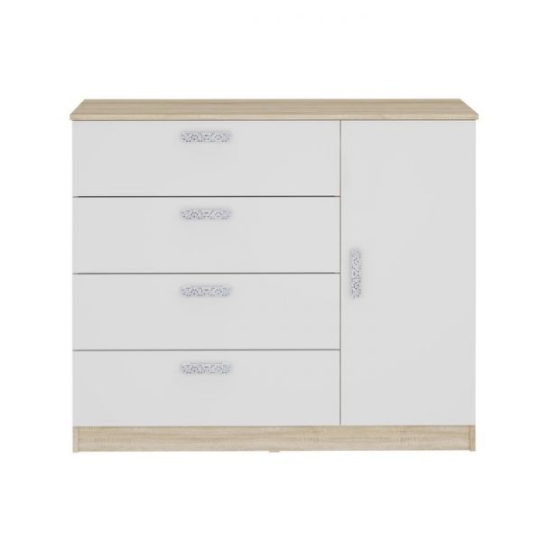 Комод «Салоу», 1200 ? 450 ? 1004 мм, цвет дуб сонома / перламутр