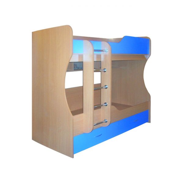Кровать 2-х ярусная«Анюта 4», 800?1900 мм, цвет бук светлый / лиловый