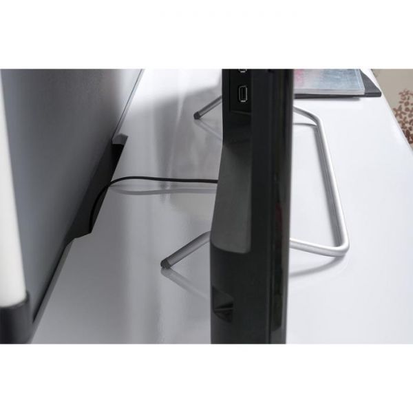 Тумба под ТВ Спейс 13.64, 1400х432х457, Белый/Белый глянец МДФ