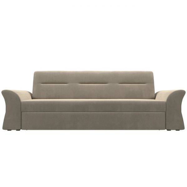 Прямой диван «Клайд», механизм дельфин, микровельвет, цвет бежевый