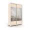 Шкаф-купе Стильный зелкало+ЛДСП Венге светлый/Белый 1400х600х2300