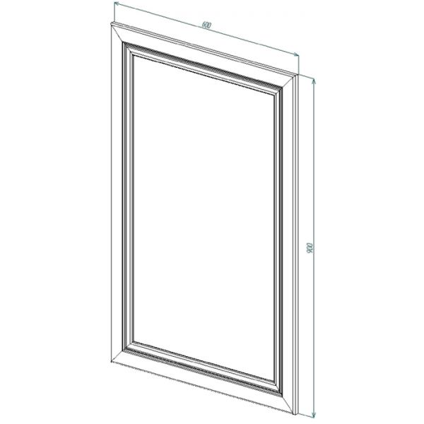 Зеркало настенное АЛЕКСАНДРИЯ 900х600 Ясень Анкор Нордик