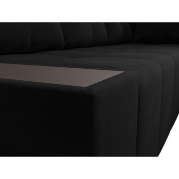 Угловой диван «Амадэус», правый угол, микровельвет, цвет коричневый