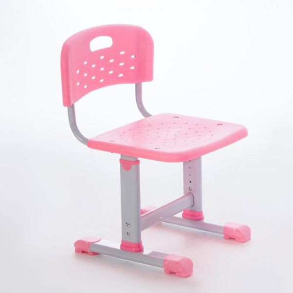 Растущая парта со стулом S05, розовая, ростовая группа №3-4