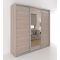 Шкаф-купе «Акцент-Лайт ДЗ», 1500 ? 600 ? 2310 мм, ЛДСП, зеркало, цвет ясень шимо светлый