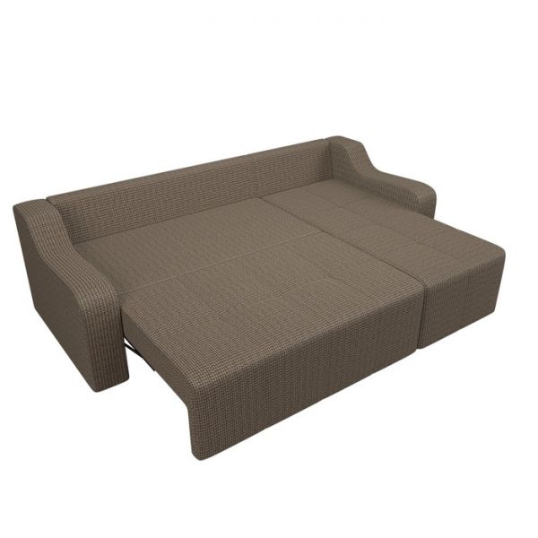 Угловой диван «Элида», правый угол, рогожка, цвет бежевый