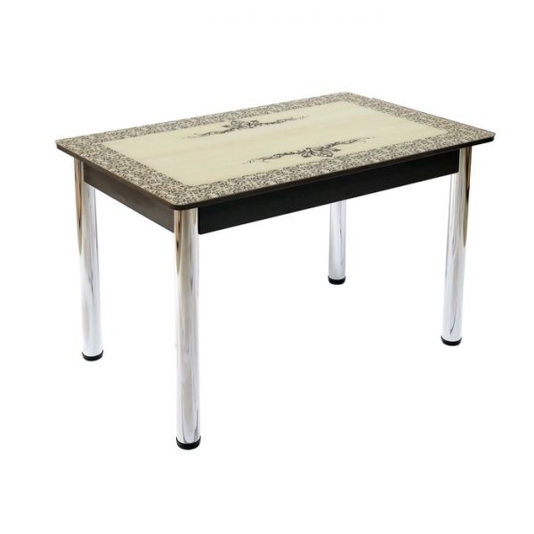 Стол нераздвижной «Сеул», 1100 ? 700 ? 750 мм, рисунок R-129, цвет венге / светлый орех