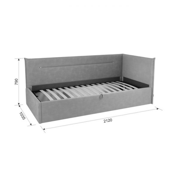 Тахта с орт. основанием + ПМ Альба 900х2000 капучино (велюр)