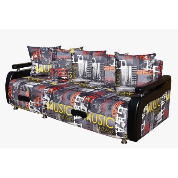 Диван "Эльза-12", ткань велюр MUSIC/экокожа