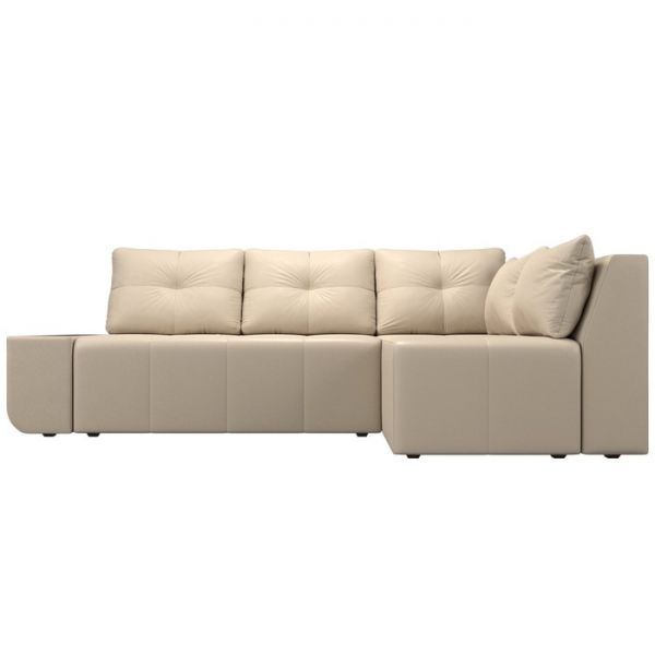 Угловой диван «Амадэус», правый угол, экокожа, цвет бежевый