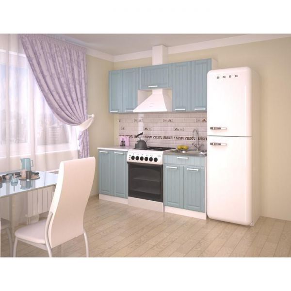 Шкаф навесной РоялВуд, 300х500х360, Белый/Голубой прованс