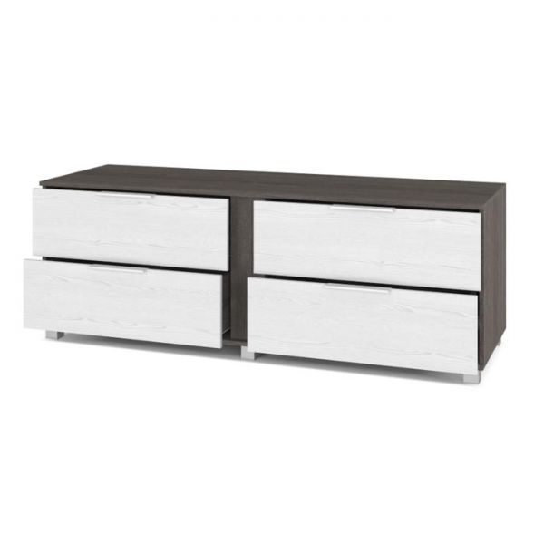 Тумба под ТВ Пандора-П77 420х1700х600 с выдвижными ящиками  Анкор темный/светлый