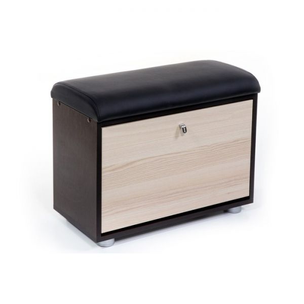 Обувница МС 1(118), 620х300х460, Венге/Ясень/Черный