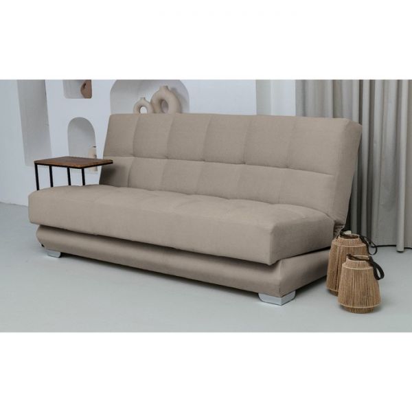 Прямой диван «Прайм 4», механизм книжка, независимый пружинный блок, велюр, цвет серый